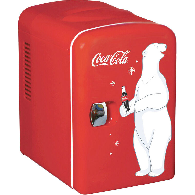 Mini Coca-Cola Can Countertop Fridge, Compact Beverage Personal Coke Soda Gift