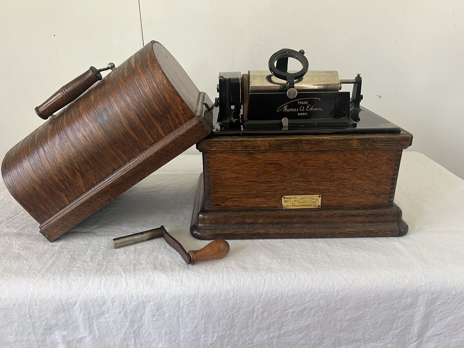 ORIGINAL Edison Fireside Combination Type Model A Cylinder Phonograph *WORKS*