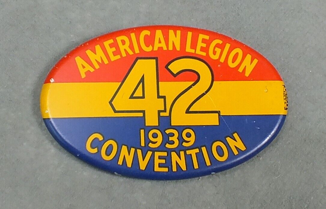 Vintage 1939 AMERICAN LEGION 42 CONVENTION Pin GREEN DUCK Pinback