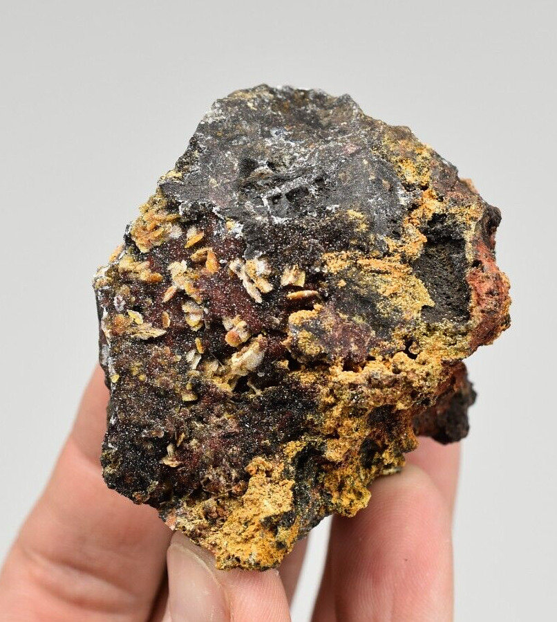 Wulfenite with Quartz - Finch Mine, Gila Co., Arizona