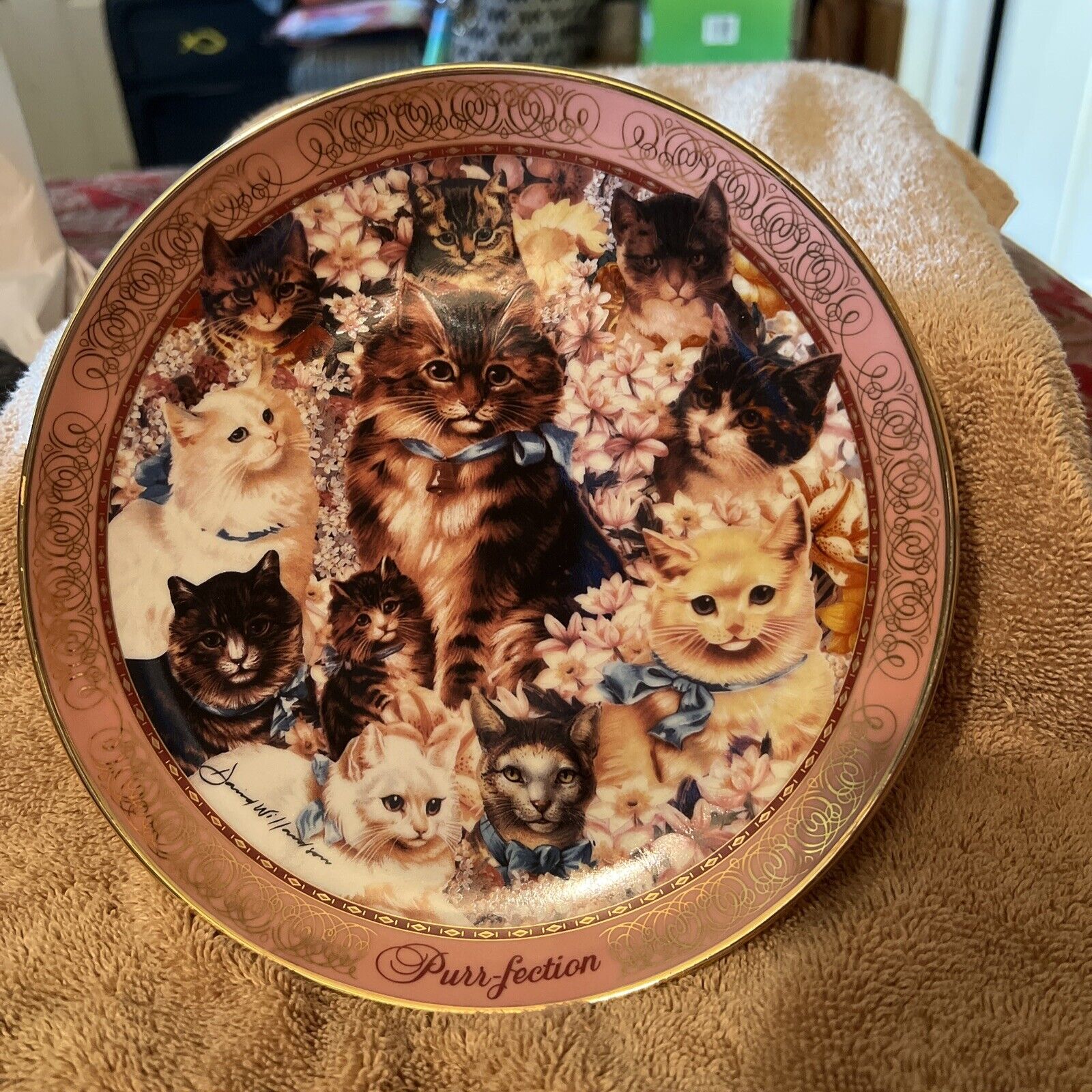 The Franklin Mint Heirloom Plate Purr-fection No.HA1196