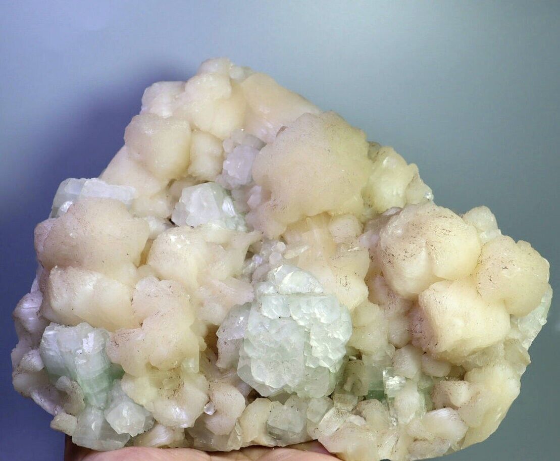 3.12lb Natural Green Apophyllite & zeolite Crystal Cluster Mineral Specimen