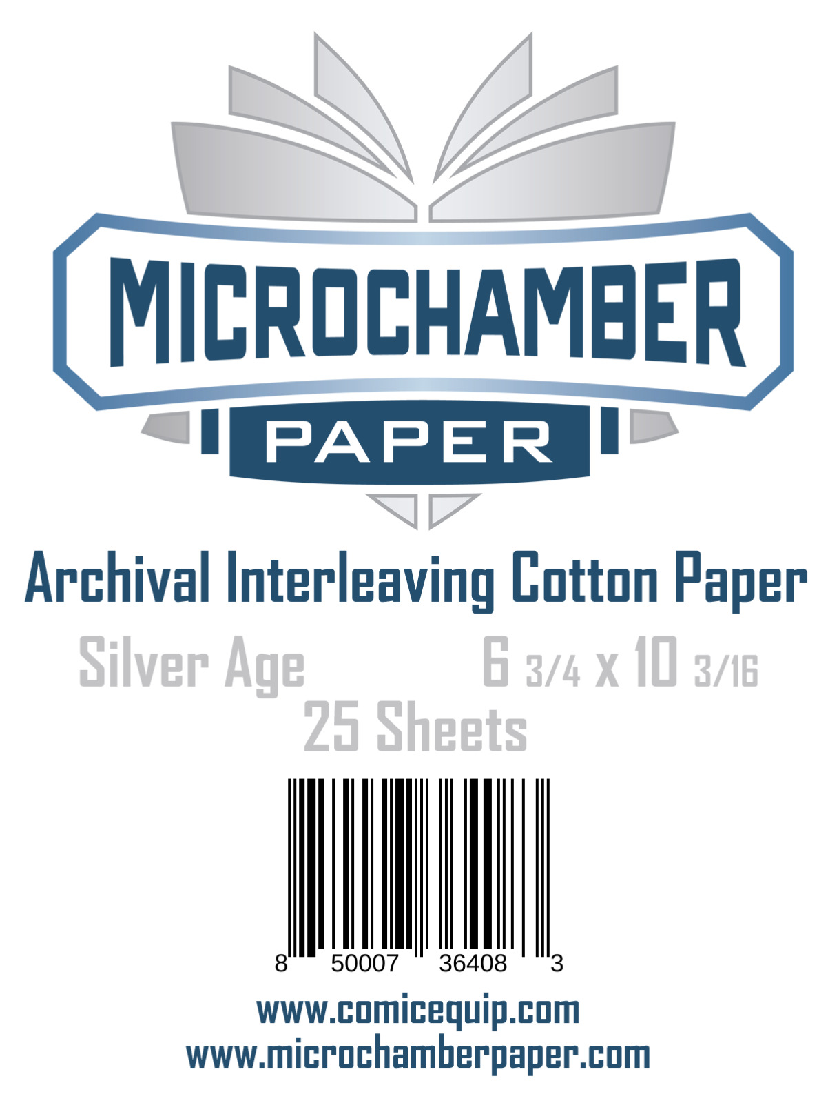 MicroChamber Paper Silver Size 25 Sheets 6-3/4\