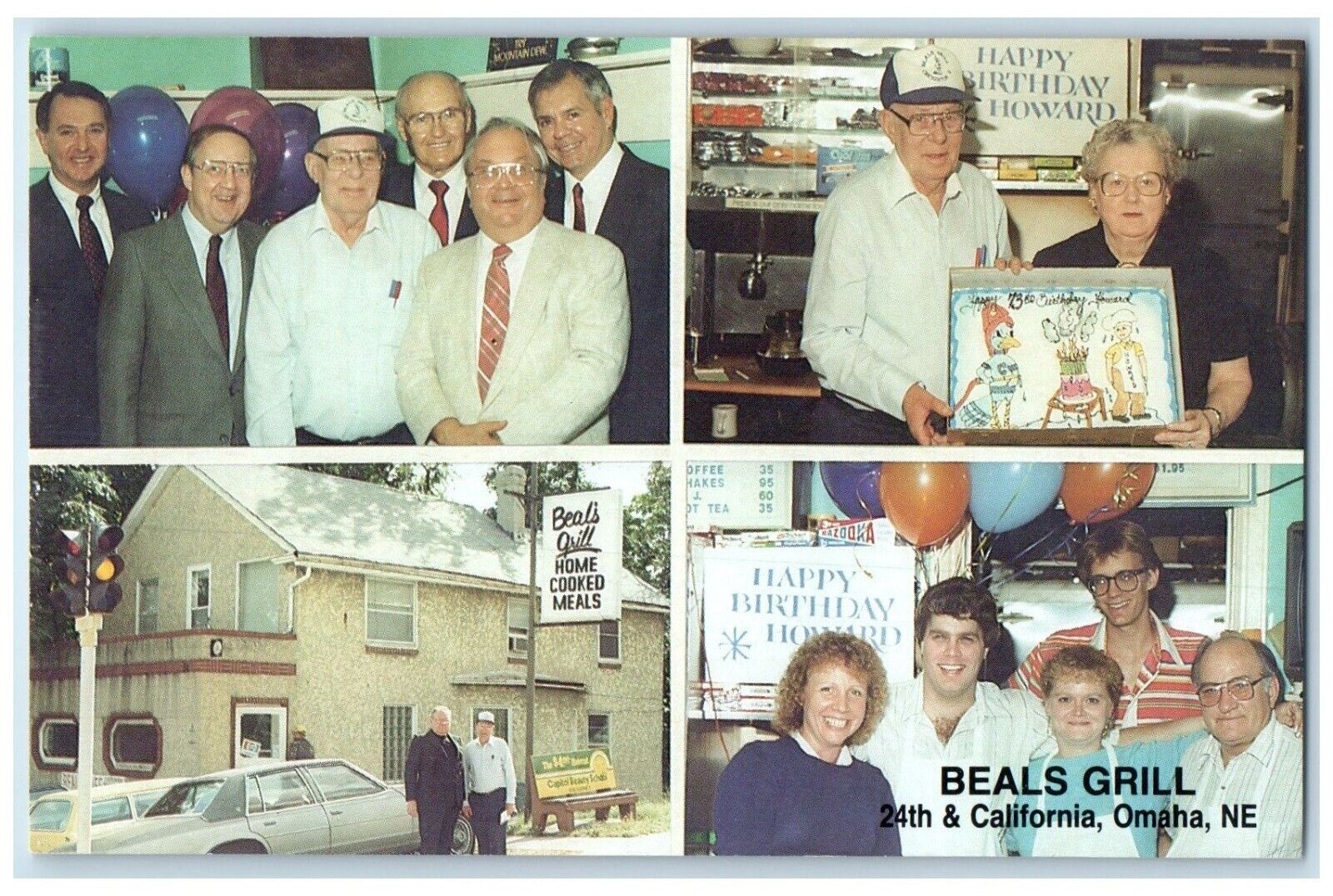 c1960 Beal\'s Grill 24th California Omaha Nebraska Multiview NE Vintage Postcard
