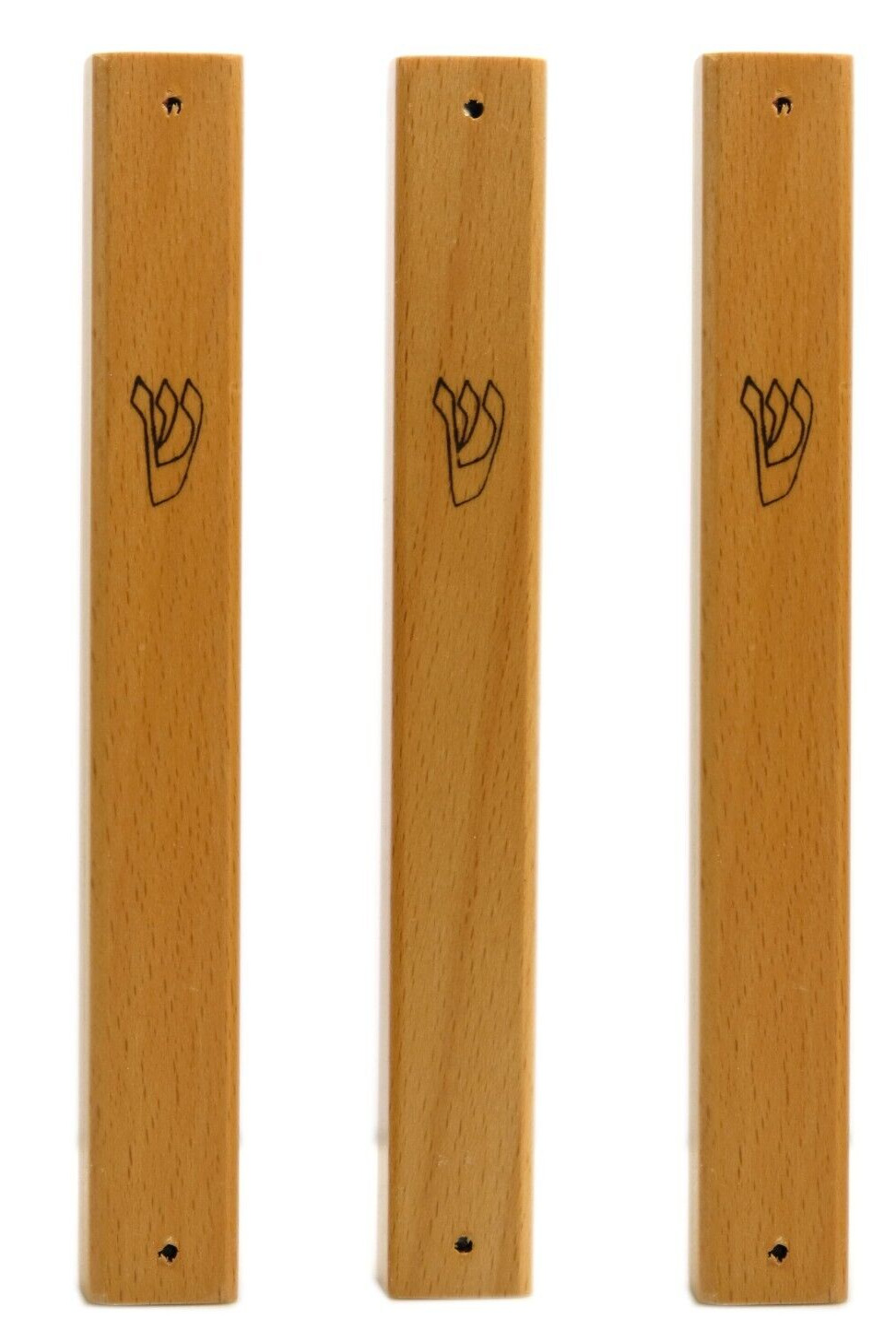 Classic Elegant Wood Mezuzah Case - 3 PACK - For 12cm / 5\