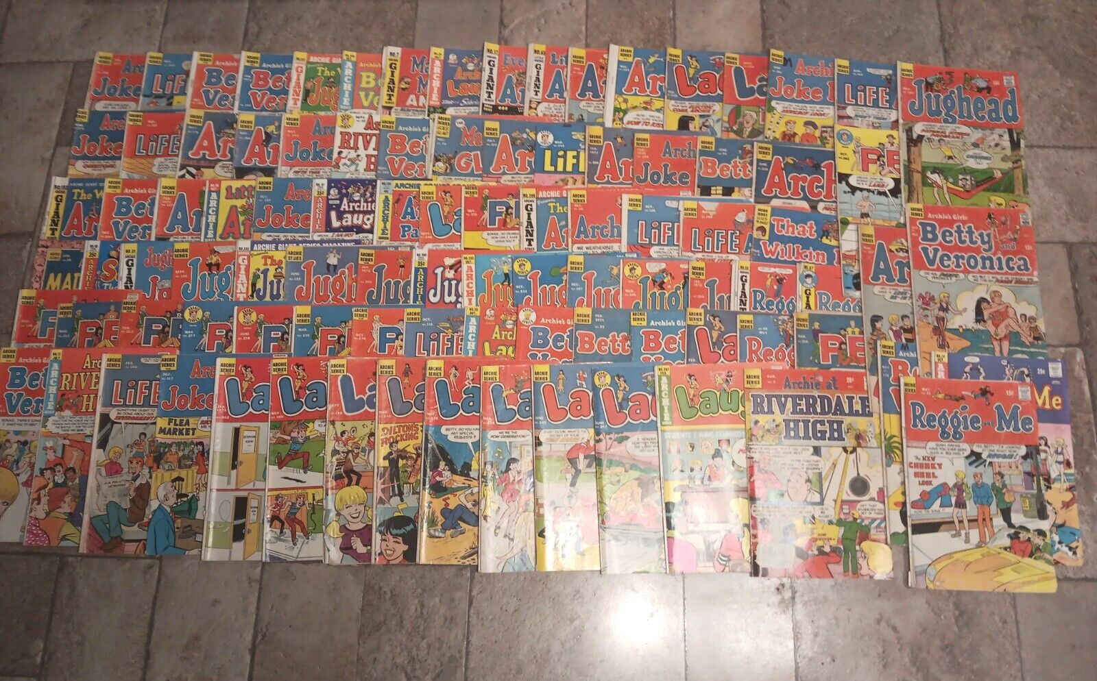 Large Vintage Archie Series Comic Book Lot of 100(Laugh,Archie,Reggie & Me,Pep)