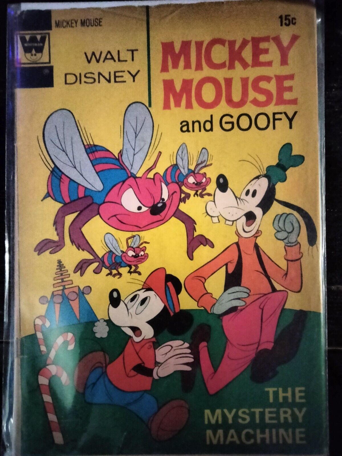 Vintage Walt Disney Mickey Mouse & Goofy The Mystery Machine 1972 #137 Cheshire