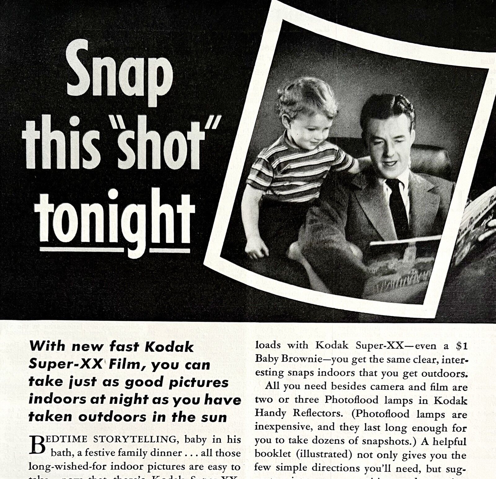Kodak Super XX Panchromatic Camera Film 1939 Advertisement Photography DWKK10