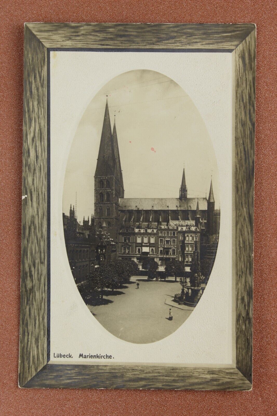Lubeck, Marienkirche. Antique BRILLANTAM frame postcard Hugo Meyer 1910s🌍
