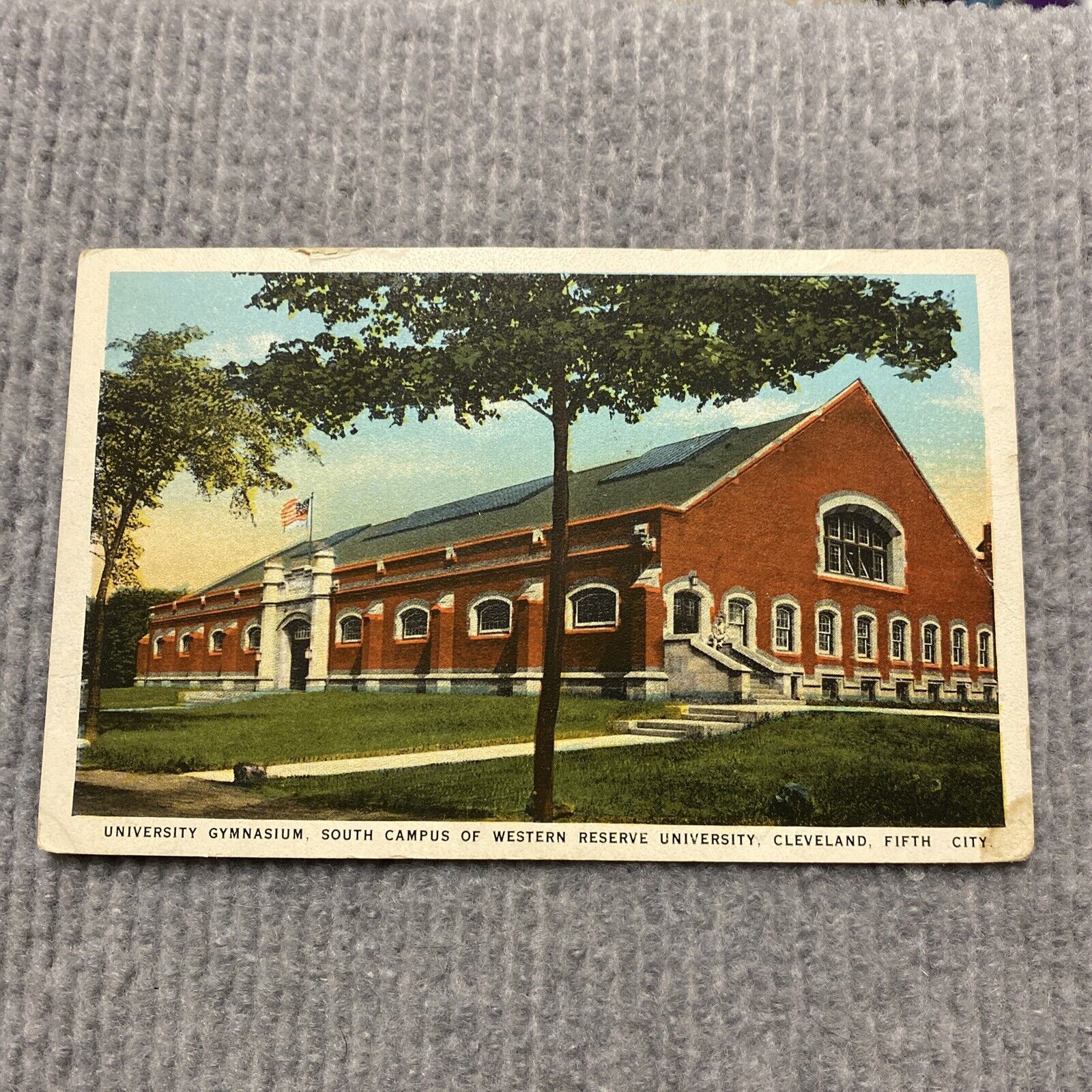 1929 Cleveland Ohio Western Reserve Gymnasium Postcard 
