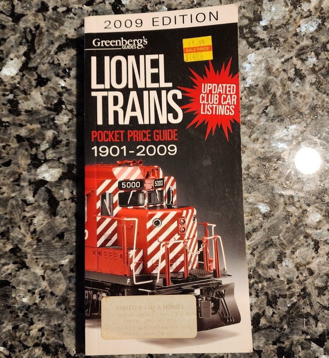Greenberg's 2009 Edition Lionel Trains Pocket Guide 1901-2009 Updated Listings