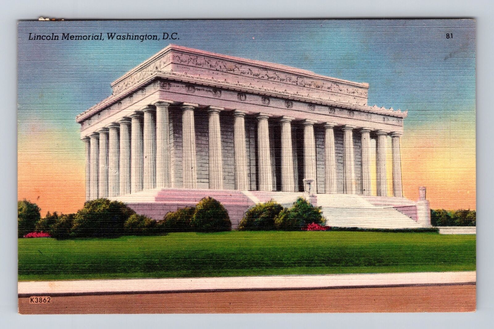 Washington DC-Lincoln Memorial, Antique, Vintage c1953 Souvenir Postcard