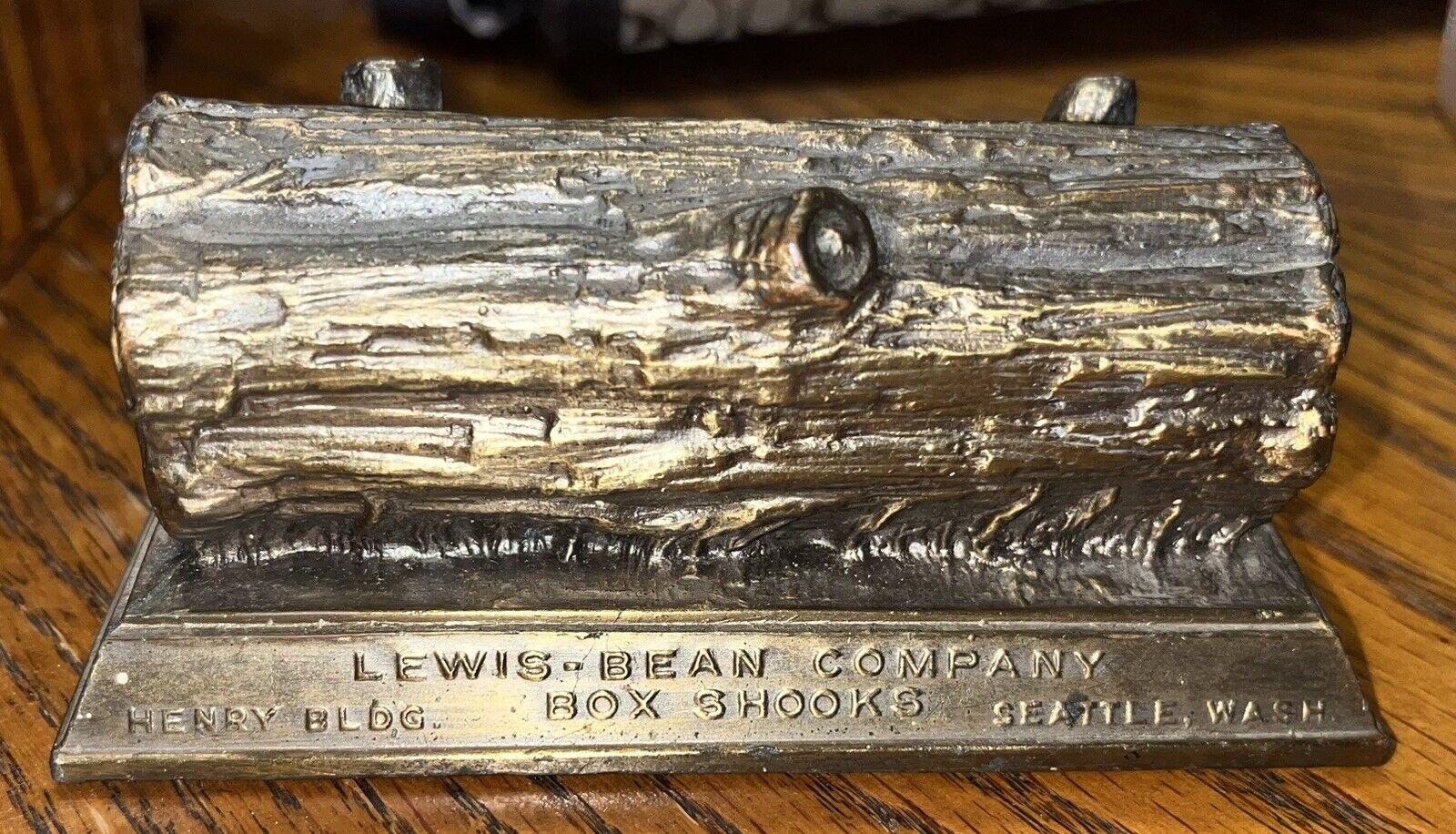 Vintage Lewis-Bean Company Henry Building Seattle Advertising Paperweight