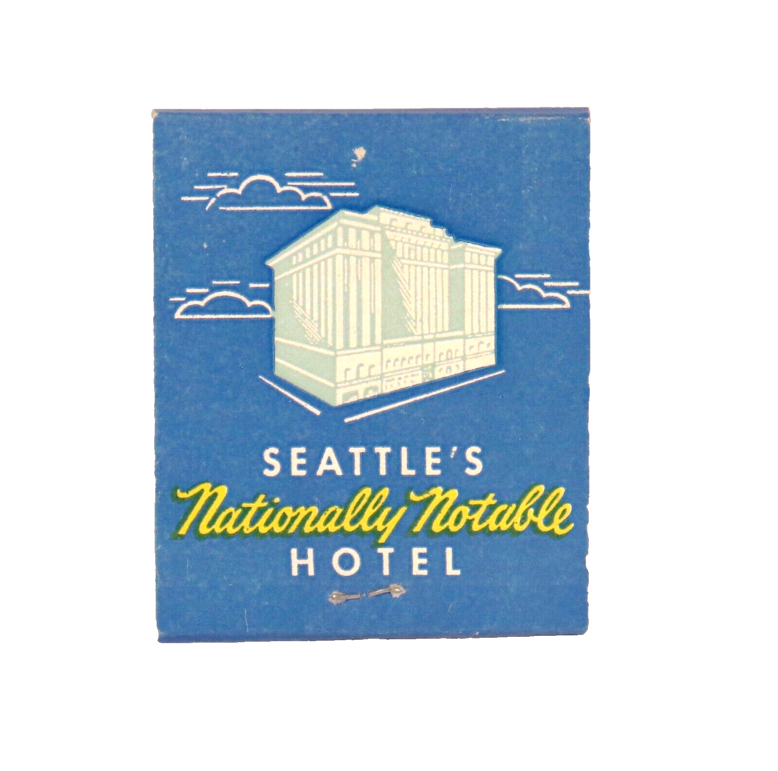 Vintage Olympic Hotel Seattle WA Nationally Notable Full Matchbook Unstruck