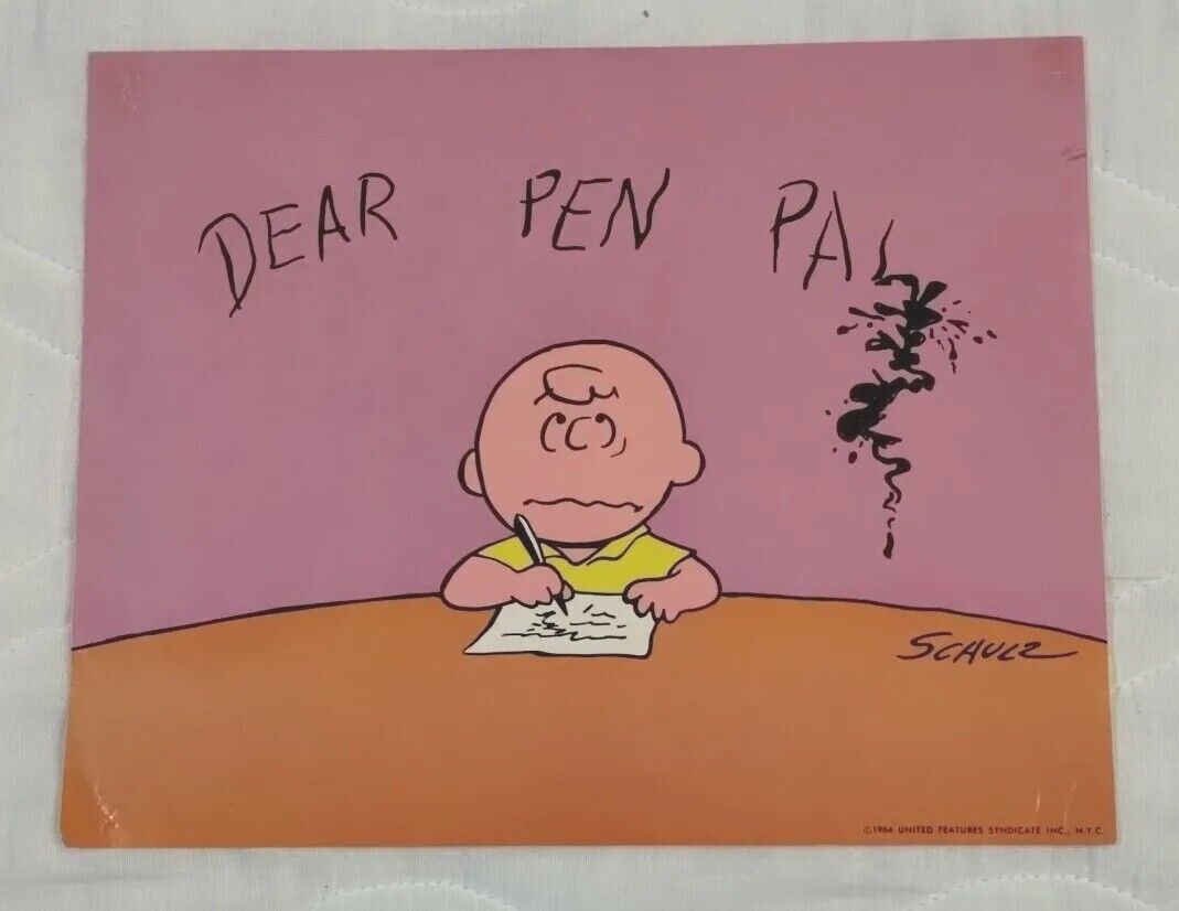 1964 PEANUTS Print Of Charlie Brown by CHARLES SCHULZ & United Features Synd 