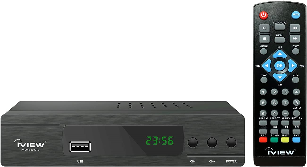iView 3300STB ATSC Converter Box with Recording, Media Player, Built-in Digit...