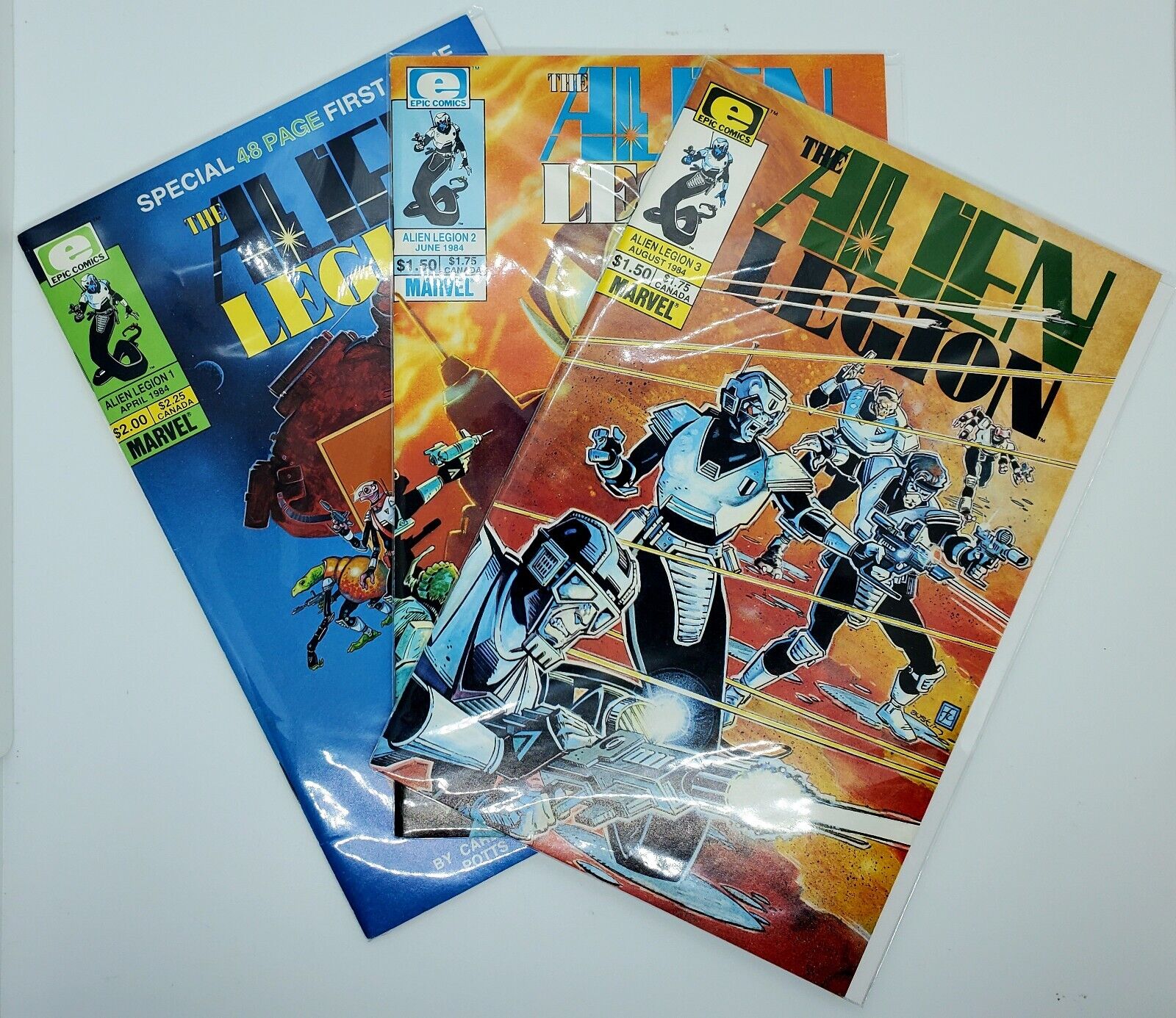 Vintage LOT of 3 Alien Legion #1 #2 #3 Apr 1984, VFN+/NM (Mark's Comics) Mint🔥