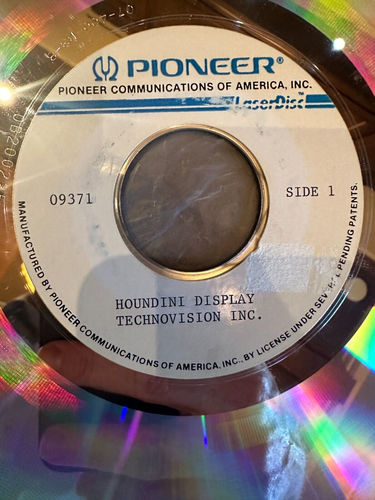 Laserdisc 12 inch from the Houdini Magical Hall of Fame in Niagara Falls Canada