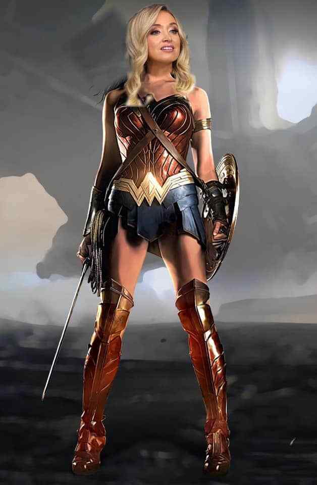 Kayleigh McEnany as Wonder Woman political Bumper Sticker Pro Trump Pro Liberty 