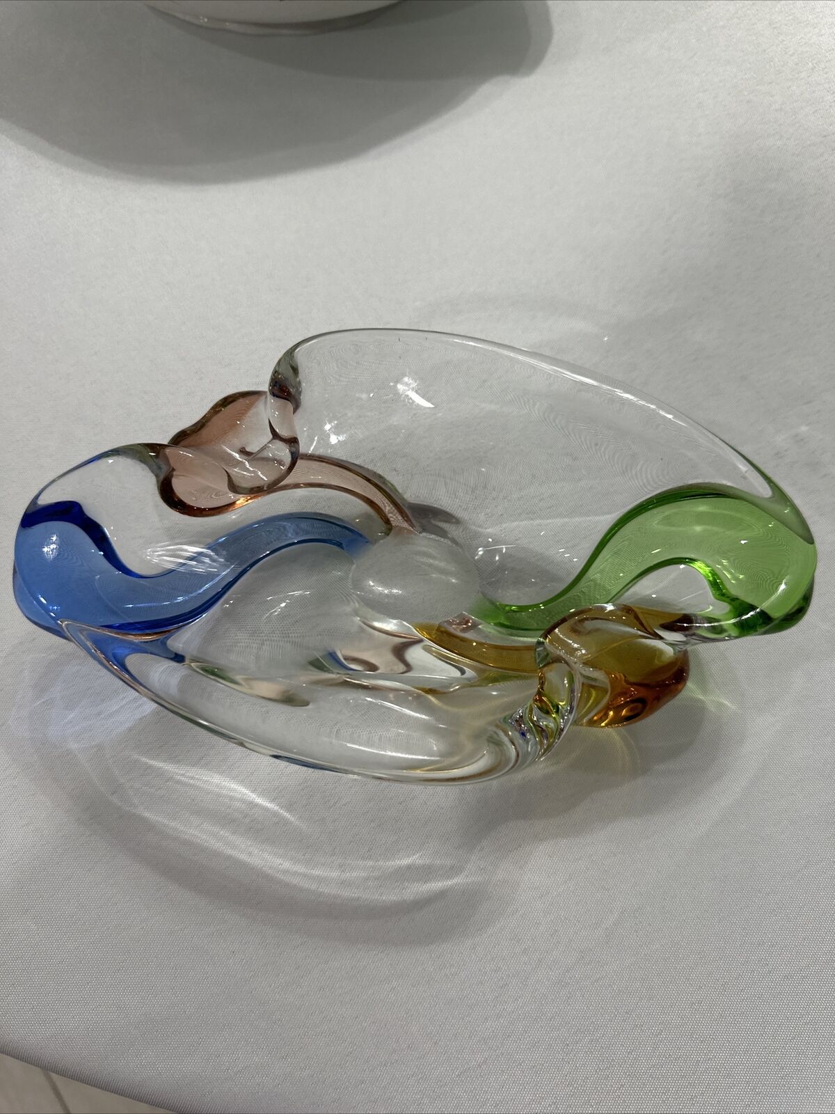 Zemek Mstisov Rhapsody Art Glass Bowl Mid Century Modern MCM
