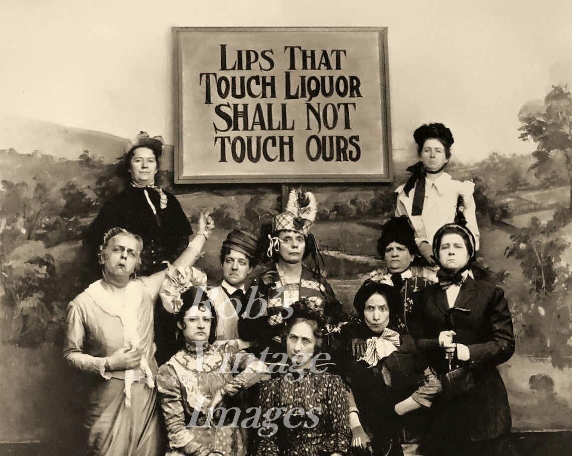 1913 Lips that Touch Liquor Prohibition Temperance photo Women\'s Lib Vintage 