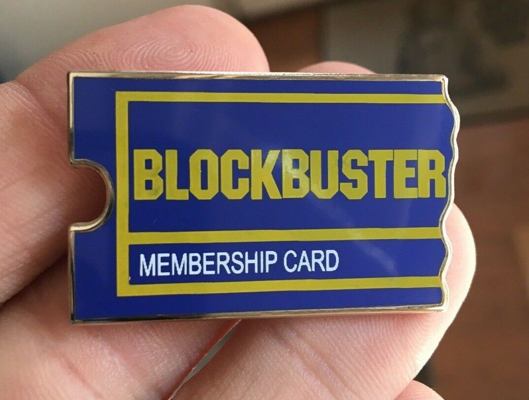 Blockbuster Video Membership Card enamel pin retro 90s VHS rental Movies Films
