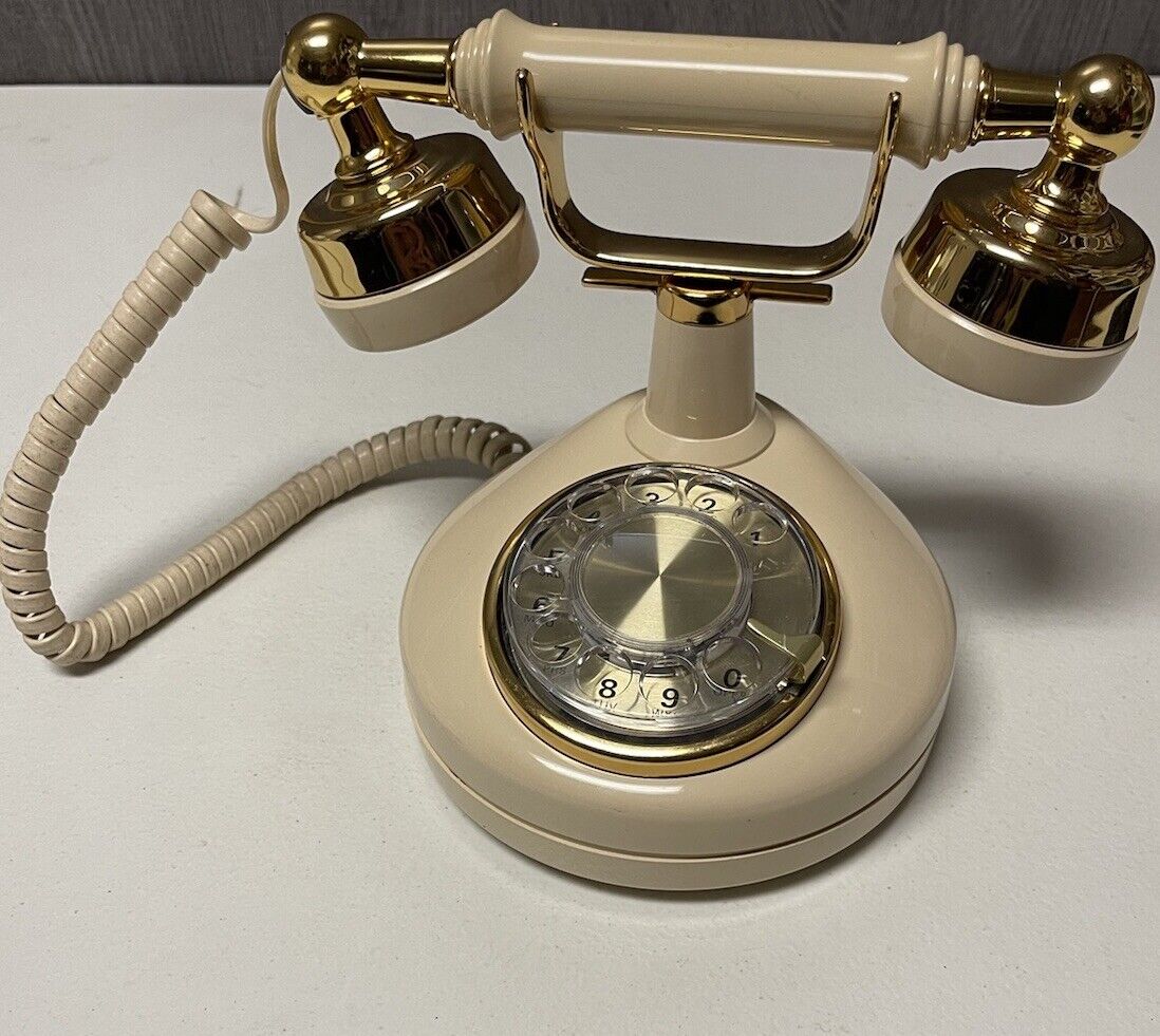 Vintage Western Electric French Princess Rotary Phone Antique Telephone Cream