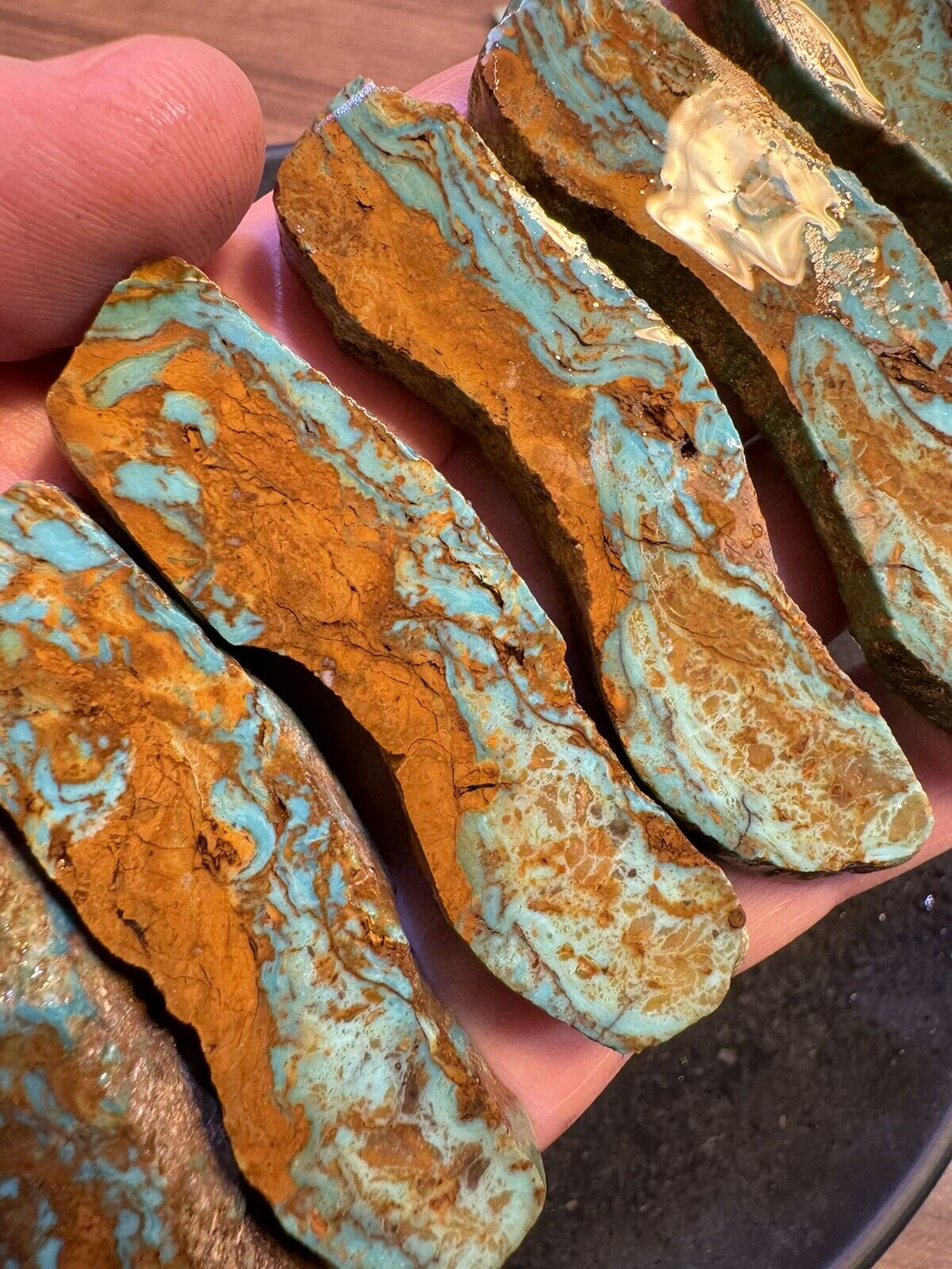 Phoenix  Rising Super Grade Turquoise.  132 g Of slabs Get What You See