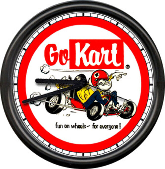 Go Kart Racing Cart Karting Poster Art Wall Clock #333