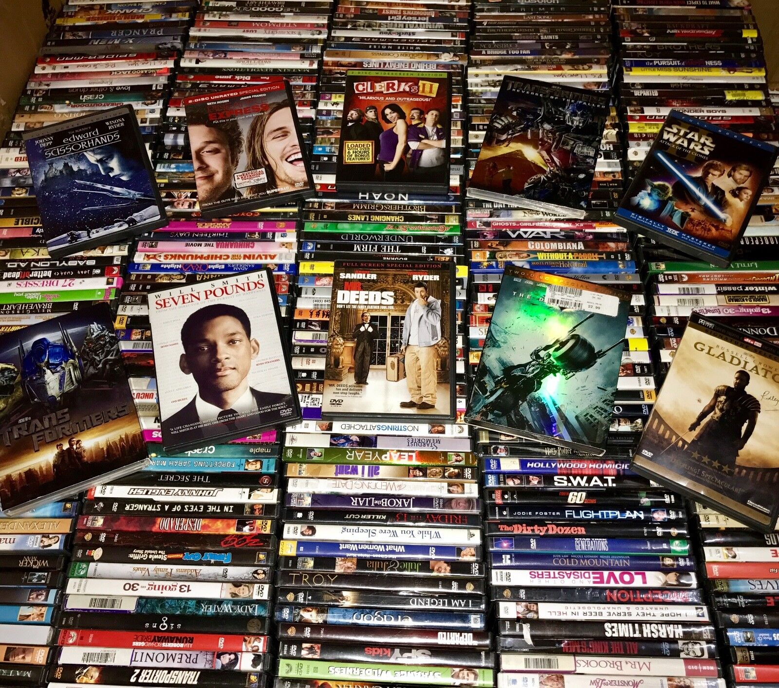100 DVD Movies Assorted Wholesale Lot Bulk Used DVDs 100 ALL MOVIES $1.5K MSRP