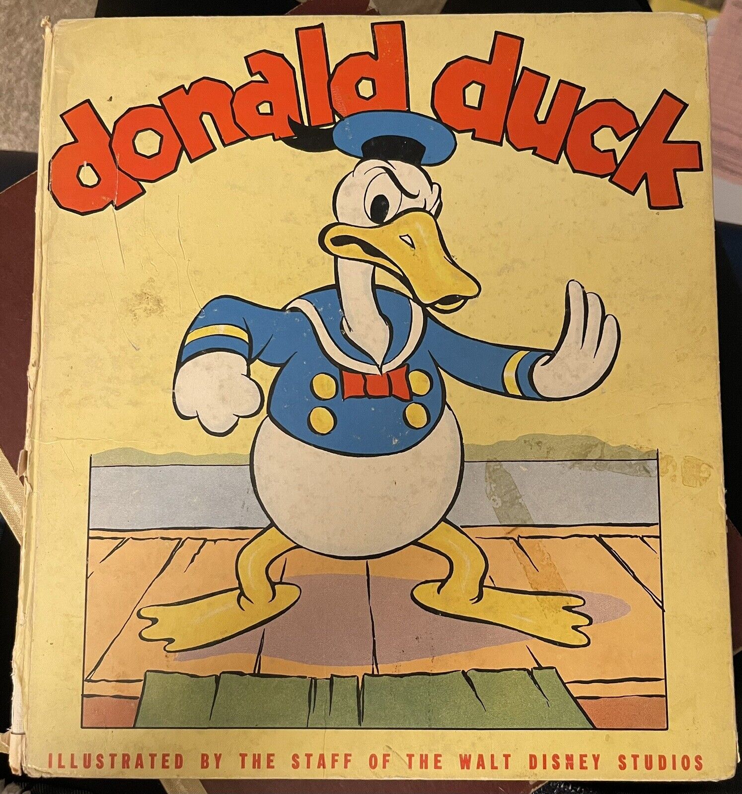 1936 Donald Duck Book Walt Disney Orig Hard Cover