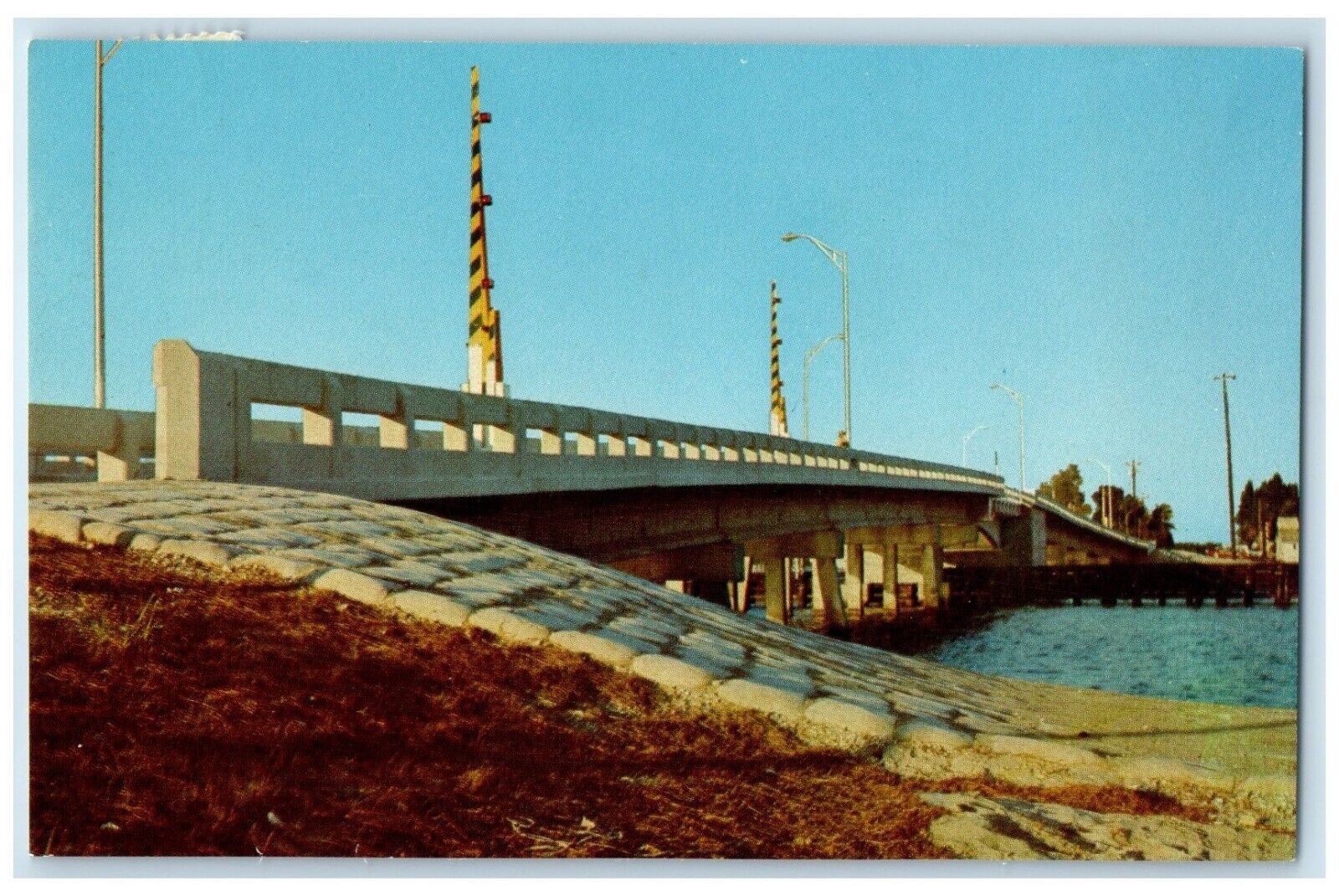 1969 New Bridge Connecting Pine Island With Matalacha Florida Vintage Postcard