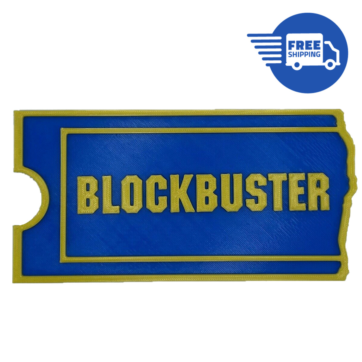 Blockbuster Video Decoration 3d Printed Sign 7”x3.5”x.6”
