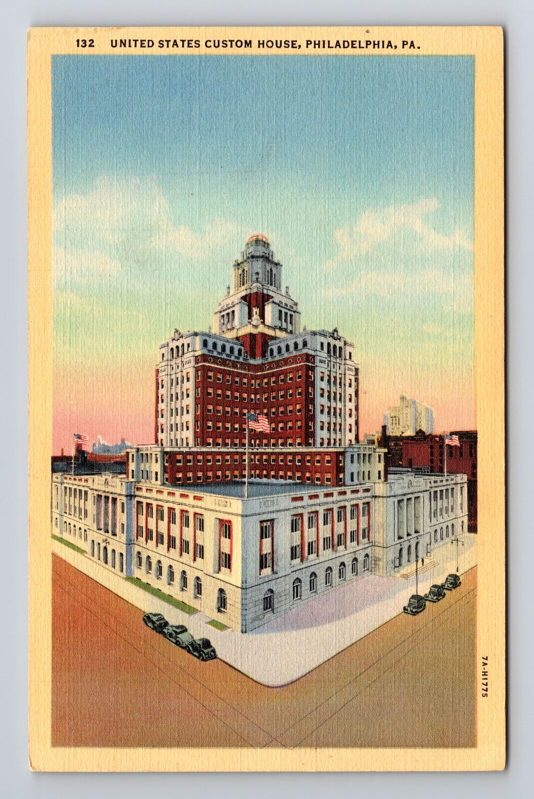 Philadelphia PA-Pennsylvania, U.S Custom House, Vintage Postcard