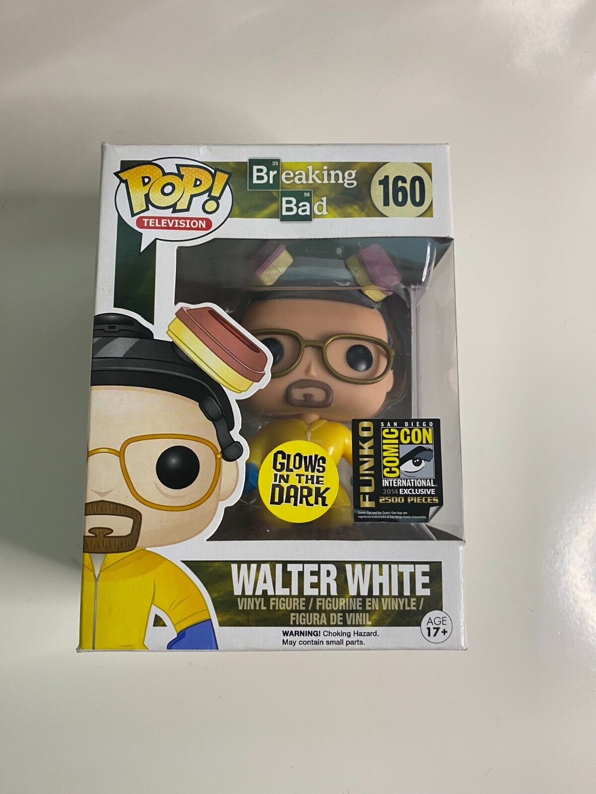Walter White Breaking Bad Funko Pop #160 SDCC 2014 Exclusive Glows in the Dark