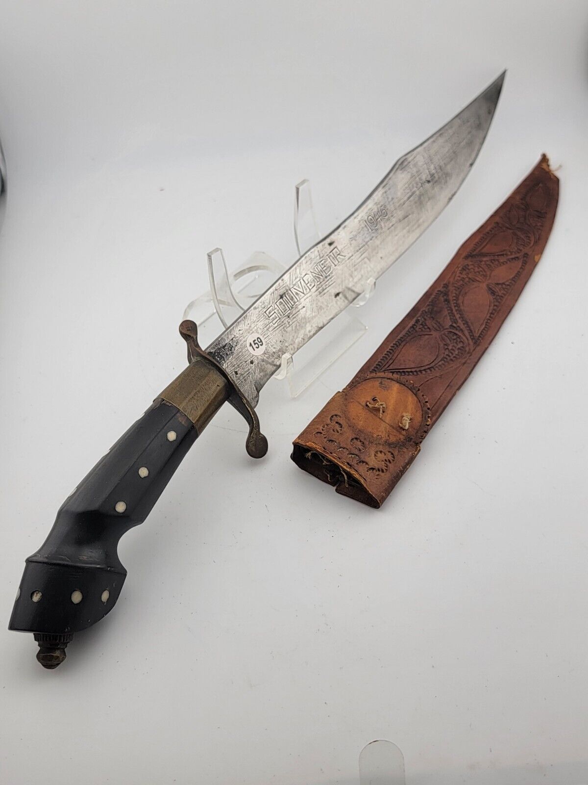 Massive WW2 Knife / Dagger  (11 inch Blade) Dated 1945, Souvenir Soldier Knife