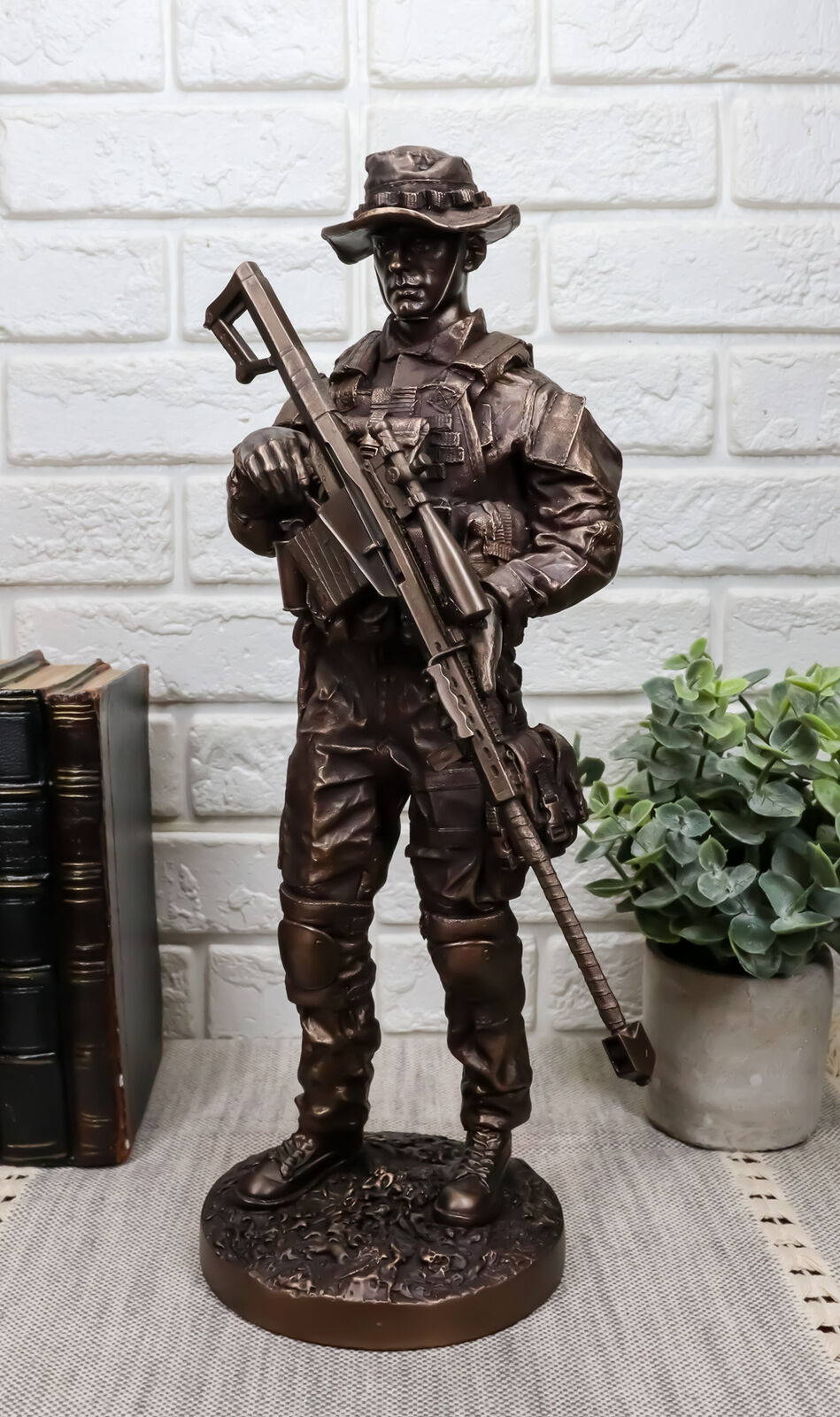 Large Modern Military Marine Sniper Soldier Statue 13