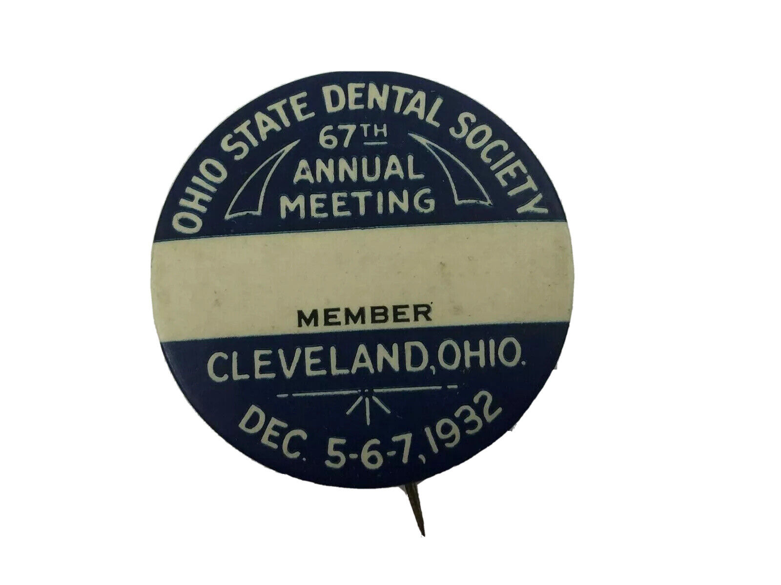 1932 Vtg Ohio State Dental Society Cleveland 1-3/4\