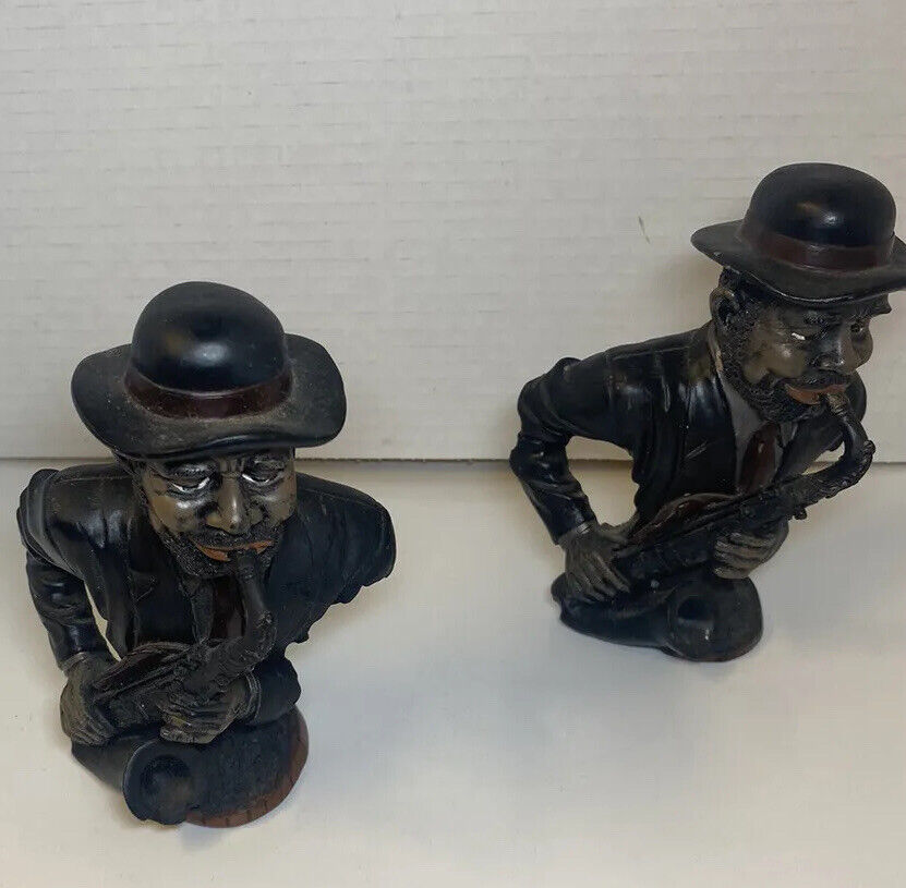 Vintage AA Saxophone player Bookends