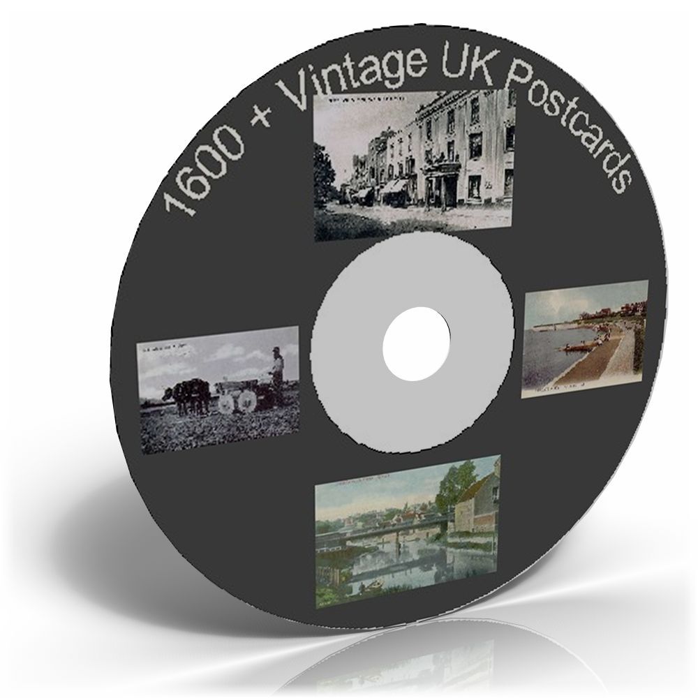 1600+ Vintage UK Postcards, Photo Card Art Craft CD, Historic picture collection