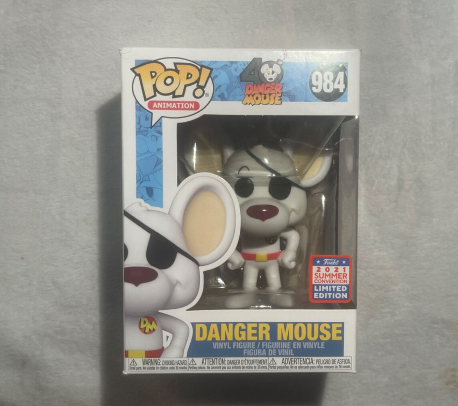 Funko Pop Danger Mouse 984 2021 Summer Convention Limited Animation NIB