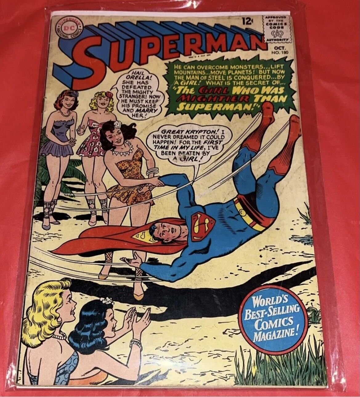 Superman #180 Oct 1965 Silver Age DC Comics, In Excellent Condition.