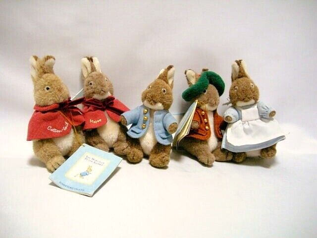 Set of 5   Peter Rabbit Plush Toy S Size   Yoshitoku   Benjamin Mopsy Caton