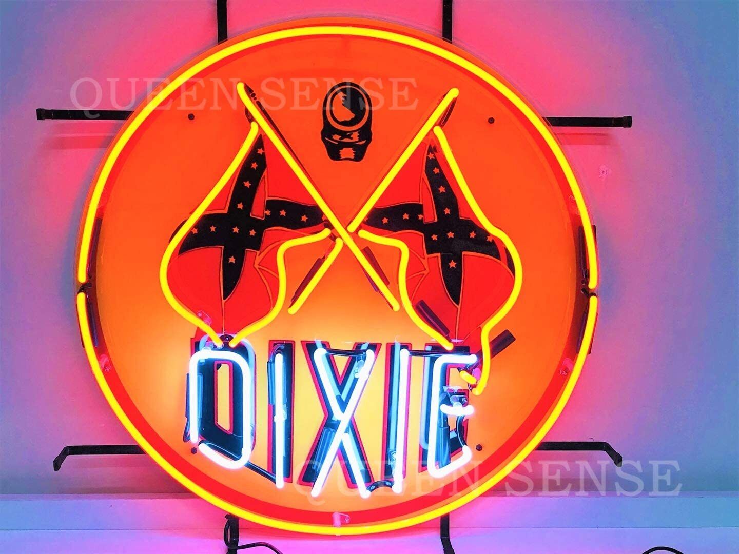 Dixie Gas Gasoline Motor Oil Neon Light Sign Lamp HD Vivid With Dimmer 24\