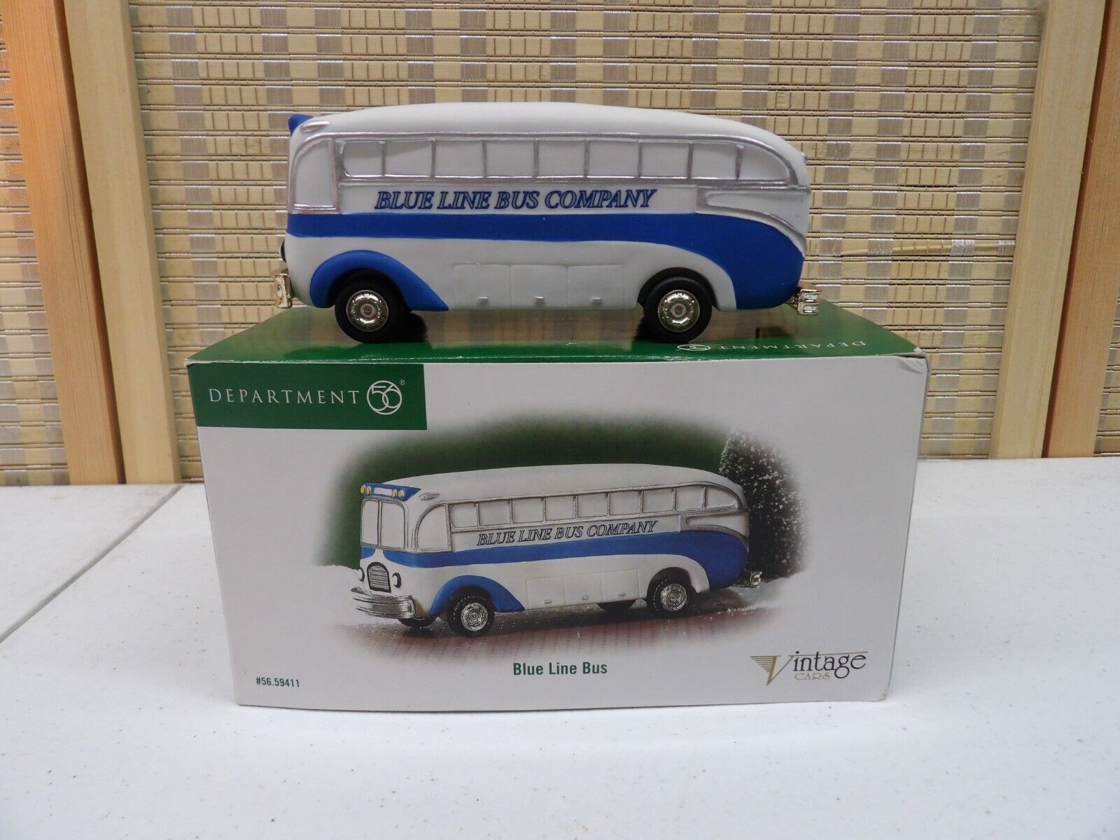 Dept. 56  Christmas In The City 2003 Vintage Cars Blue Line Bus #56.59411