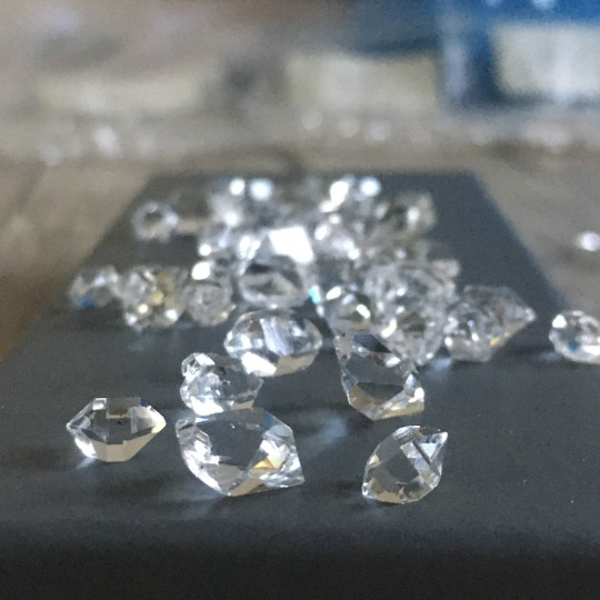 48 pcs Herkimer diamond crystals 8 mm to 9 mm