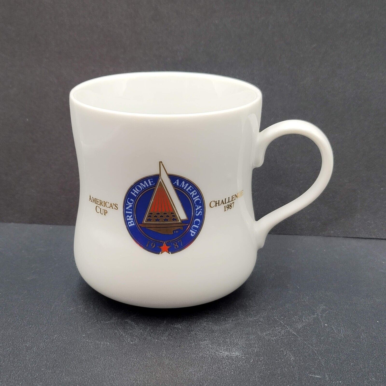 Vintage 1987 Americas Cup Challenge Coffee Mug Tasters Choice