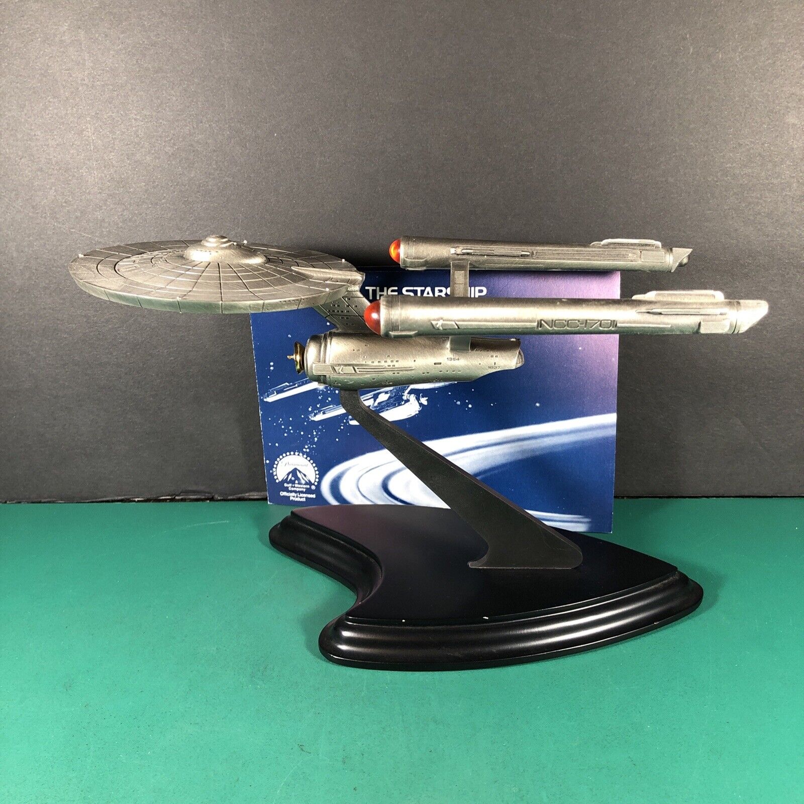 Franklin Mint | Vintage Pewter Star Trek Starship Enterprise NCC-1701 With Stand