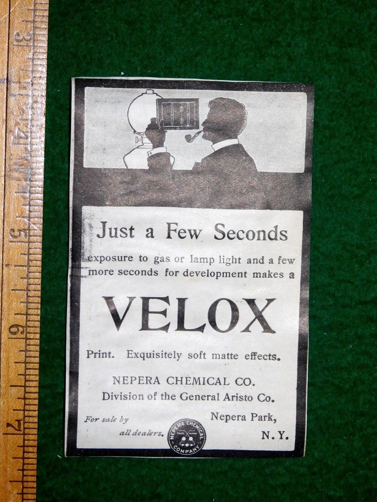 1890s Velox - Nepera Chemical Co, General Aristo Engraved Victorian Print Ad PA1