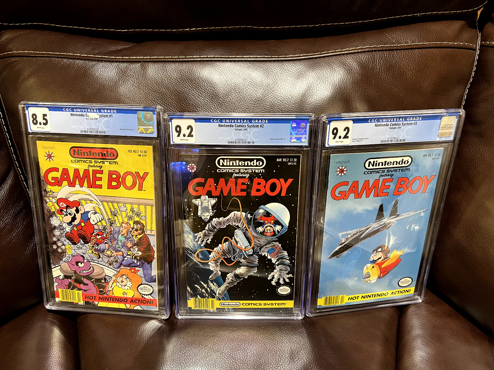 Lot 3 CGC 8.5-9.2 VF+/NM Nintendo Comic System 1 2 3 1991 RARE Game Boy SALE WOW